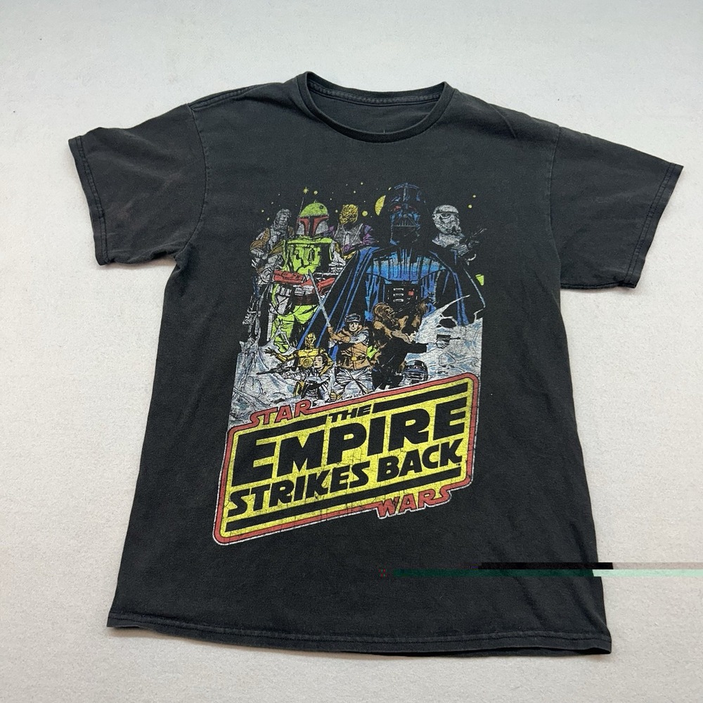 Vintage Star Wars The Empire Strikes Back Cotton T-shirt sz M Black Fifth Sun